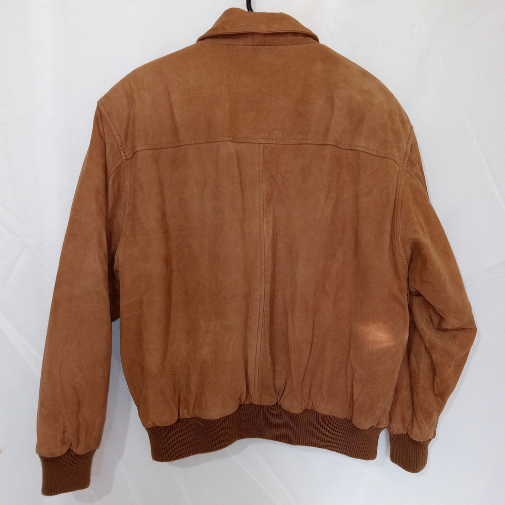 Vintage Hunt Club  Genuine Leather Bomber Jacket Mens Medium Chore Work Coat - Picture 10 of 16